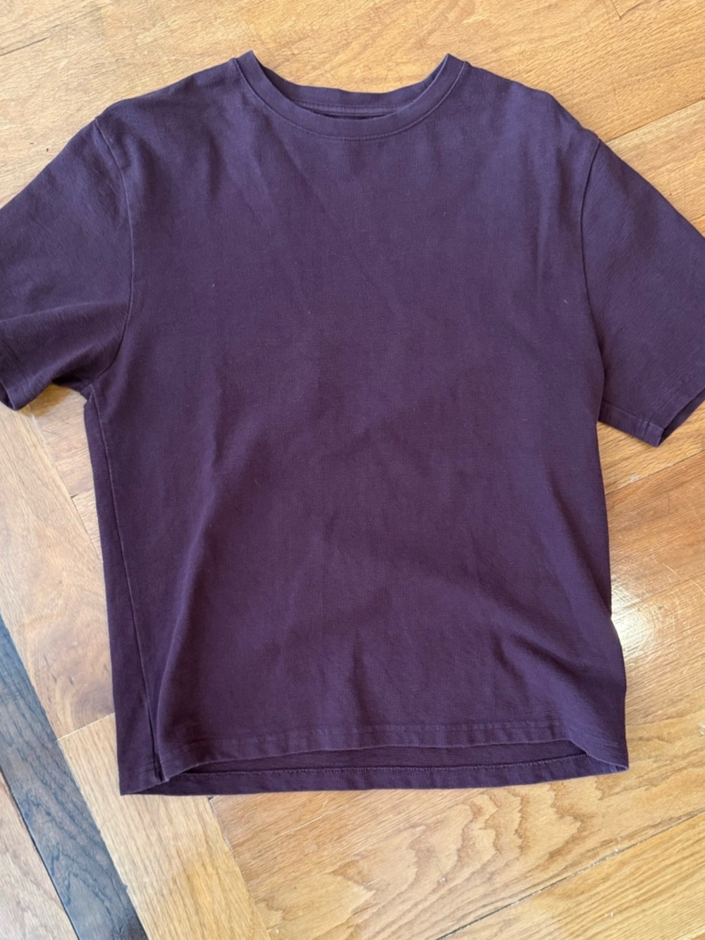 Wax London Short Sleeve Tee in Deep Plum